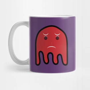 Red unhappy ghost Mug